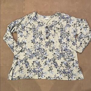 Floral Print Women's Tunic Top